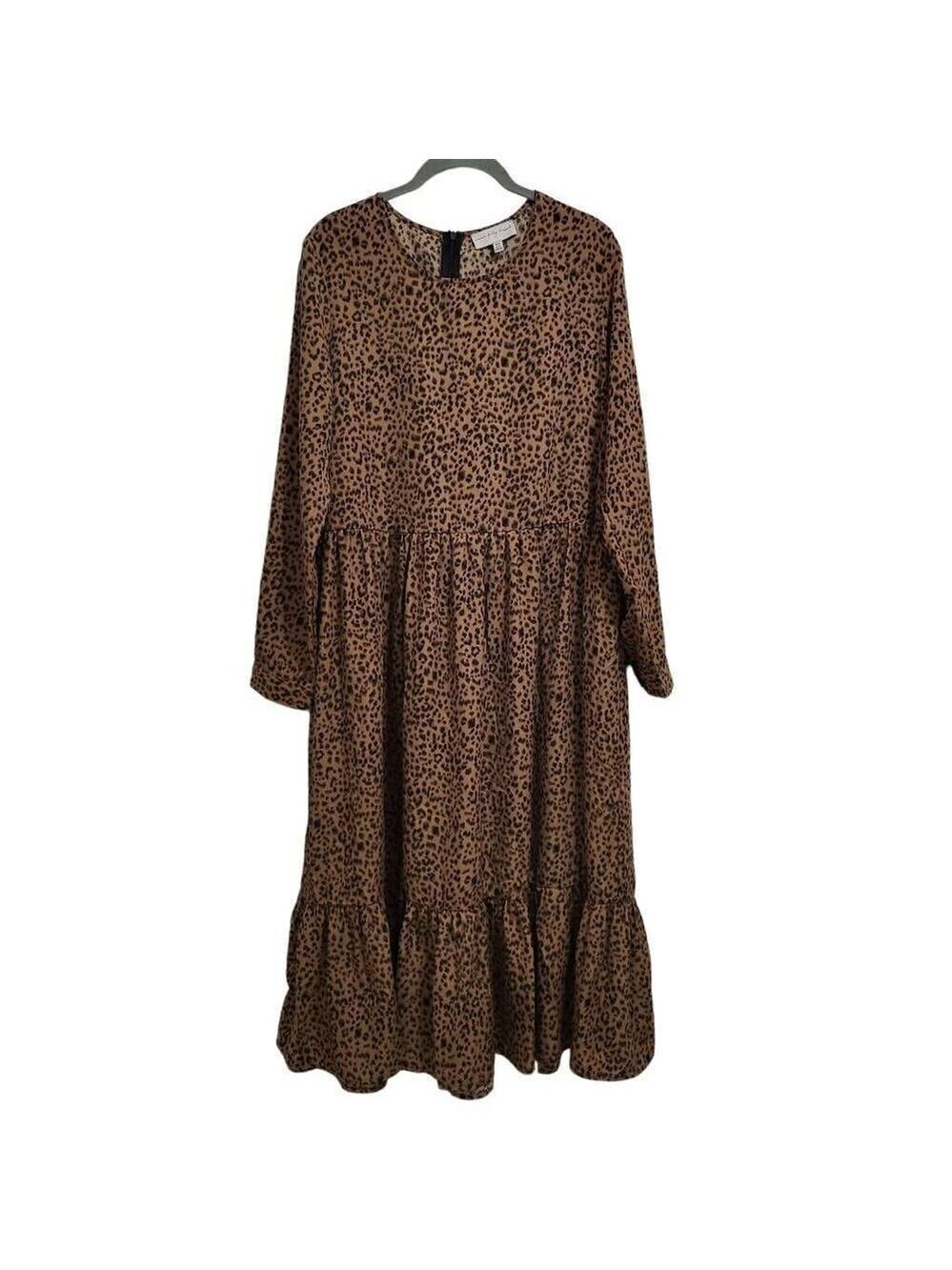 Never Fully Dressed Leopard Midi Dress sz‎ 8